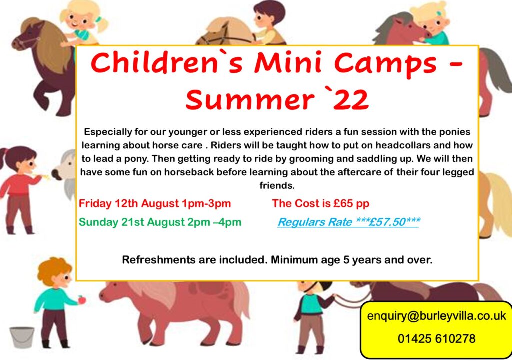 Children's Mini Camps Summer 2022